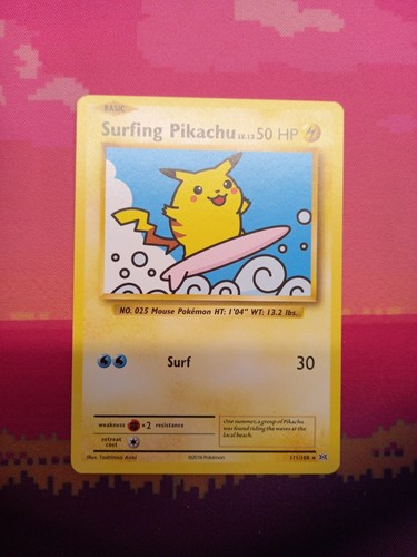 Pokemon card surfing pikachu - pokemon,